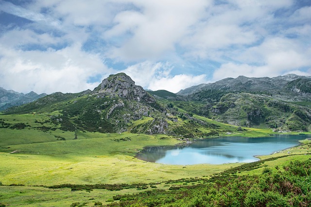 lakes of covadonga, mountain, spain, lake, landscape, clouds, meadow, nature, covadonga lakes, asturias, spain, spain, spain, spain, spain